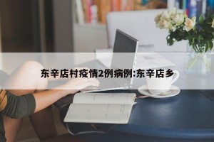 东辛店村疫情2例病例:东辛店乡